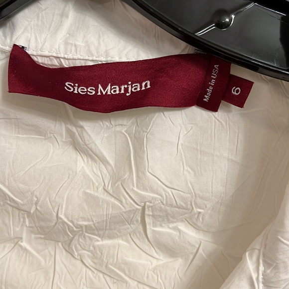 Sies Marjan Creased White Shirt size 6 - Picture 3 of 8